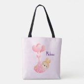 Niedliches Baby-Bunny im Herzen Tasche (Rückseite)