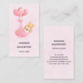 Niedliches Baby-Bunny im Herzen Visitenkarte (Vorne/Hinten)