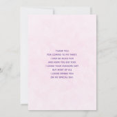 Niedliches Baby Bunny in einem Herzblanket Dankesc Dankeskarte (Rückseite)