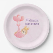 Niedliches Baby Bunny in einer Herz-Blanket Baby-D Pappteller (Vorderseite)