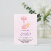 Niedliches Baby Bunny in einer Herz-Blanket Baby-D Postkarte (Stehend Vorderseite)