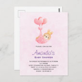 Niedliches Baby Bunny in einer Herz-Blanket Baby-D Postkarte (Vorne/Hinten)