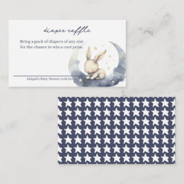 Niedliches Baby Bunny on Moon mit Stars Diaper Raf Begleitkarte