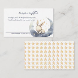 Niedliches Baby Bunny on Moon mit Stars Diaper Raf Begleitkarte