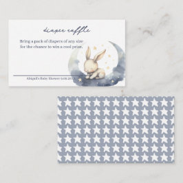 Niedliches Baby Bunny on Moon mit Stars Diaper Raf Begleitkarte