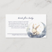 Niedliches Baby Bunny on Moon mit Sternenbüchern f Begleitkarte (Vorderseite)