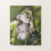 Niedliches Baby Bushtit Songbird im Birnbaum Puzzle (Vertikal)