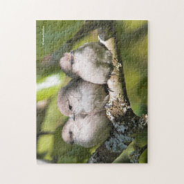 Niedliches Baby Bushtit Songbird im Birnbaum Puzzle