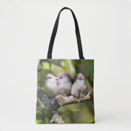 Niedliches Baby Bushtit Songbird im Birnbaum Tasche