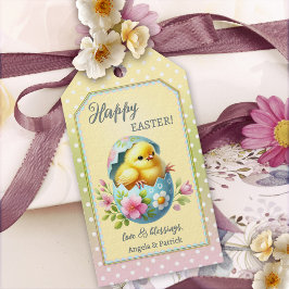 Niedliches Baby Chick Ostergeschenk-Tag Geschenkanhänger