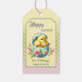 Niedliches Baby Chick Ostergeschenk-Tag Geschenkanhänger (Rückseite)