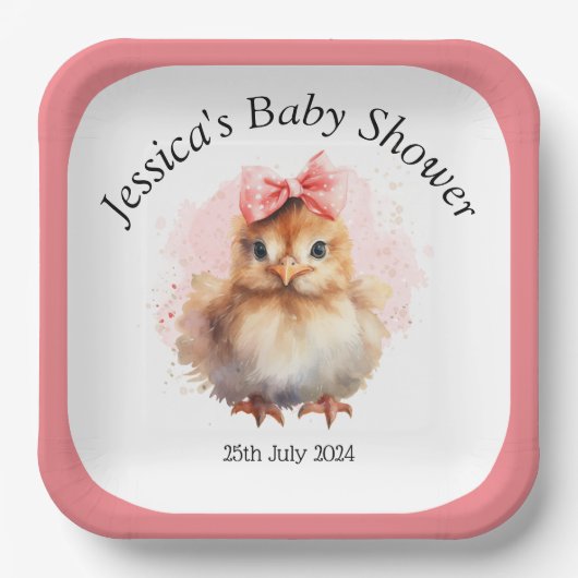 Niedliches Baby Chick Paper Plate Pappteller (Vorderseite)