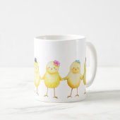 Niedliches Baby Chicks Hühnchen Lover Geschenkspas Kaffeetasse (VorderseiteRechts)