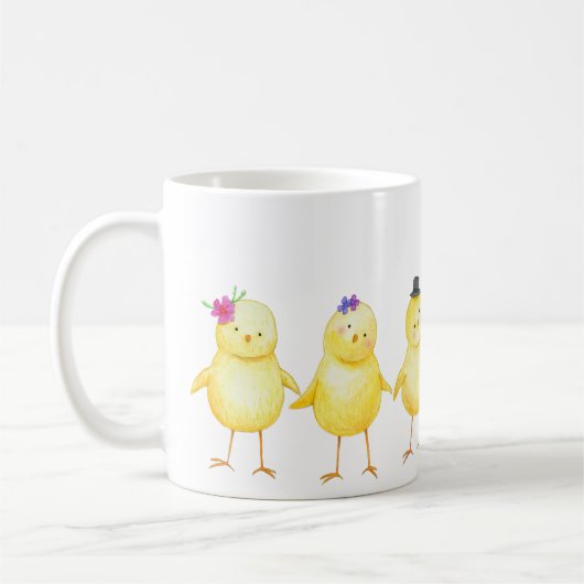 Niedliches Baby Chicks Hühnchen Lover Geschenkspas Kaffeetasse (Links)