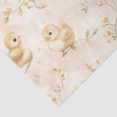 Niedliches Baby Chicks Pink Wasserfarbmuster Seidenpapier (Ausschnitt)