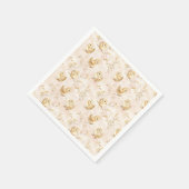 Niedliches Baby Chicks Pink Wasserfarbmuster Serviette (Ecke)