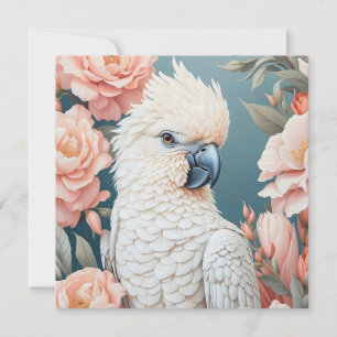 Niedliches Baby Cockatop Parrot Soft Pink Blume
