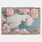 Niedliches Baby Cockatop Parrot Soft Pink Blume Decke (Vorderseite)