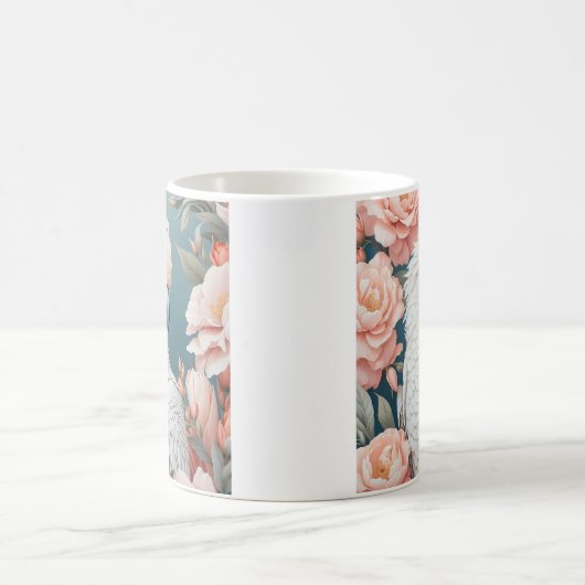 Niedliches Baby Cockatop Parrot Soft Pink Blume Kaffeetasse (Mittel)