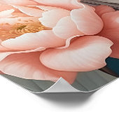 Niedliches Baby Cockatop Parrot Soft Pink Blume Poster (Ecke)