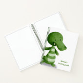Niedliches Baby Crocodile Illustration Personalisi Notizblock (Innenseite)