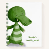 Niedliches Baby Crocodile Illustration Personalisi Notizblock (Vorderseite)