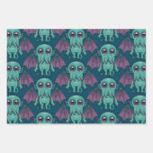 Niedliches Baby-Cthulhu-Monster Geschenkpapier Set (Vorderseite 3)