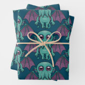 Niedliches Baby-Cthulhu-Monster Geschenkpapier Set (Beispiel)