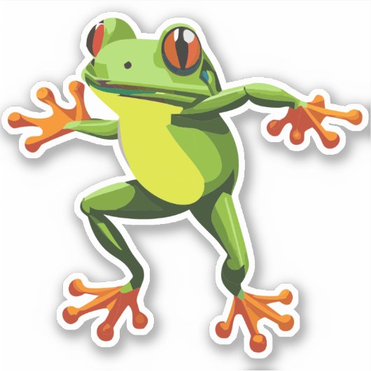 Niedliches Baby Dancing Tree Frog Sticker (Vorderseite)