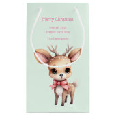 Niedliches Baby Deer Cartoon Illustration Weihnach Kleine Geschenktüte (Rückseite)