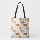 Niedliches Baby Deer Pattern Personalisiert Tasche (Vorderseite)