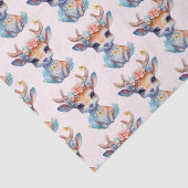 Niedliches Baby-Deh mit Antler- und Blume-Muster Seidenpapier (Ausschnitt)