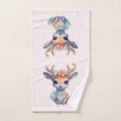 Niedliches Baby Deh mit Antlern und Blume Badhandtuch Set (Handtuch)