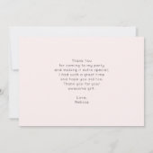 Niedliches Baby Deh mit Antlern und Blume Dankeskarte (Rückseite)