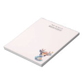 Niedliches Baby Deh mit Antlern und Blume Notizblock (Rotiert)