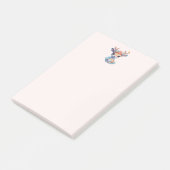 Niedliches Baby Deh mit Antlern und Blume Post-it Klebezettel (angewinkelt)