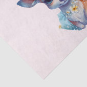 Niedliches Baby Deh mit Antlern und Blume Seidenpapier (Ausschnitt)