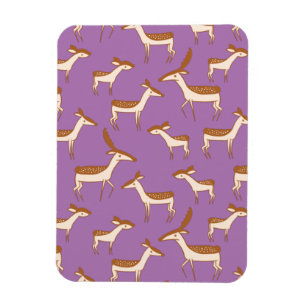 Niedliches Baby Deh und Familie auf Lavendel Lila Magnet