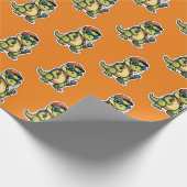 niedliches Baby-Dinasaur mit Mike Geschenkpapier (Ecke)