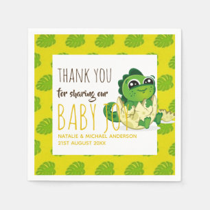 Niedliches Baby Dinosaurier Hängedusche Party Jura Serviette