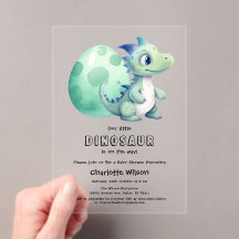 Niedliches Baby Dinosaurier mit Ei-Baby-Dusche