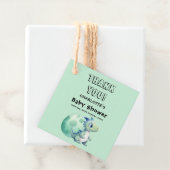 Niedliches Baby Dinosaurier mit Ei-Baby-Dusche Geschenkanhänger (Beispiel)