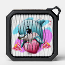 Niedliches Baby-Dolphin mit Valentiner Herz