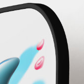 Niedliches Baby-Dolphin mit Valentiner Herz Pickleball Schläger (Linke Seite)