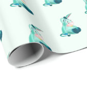 Niedliches Baby Donkey Funny Wrapping Paper Geschenkpapier (Rolleneckpunkt)