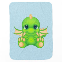 Niedliches Baby-Drache-Grün u. Orange
