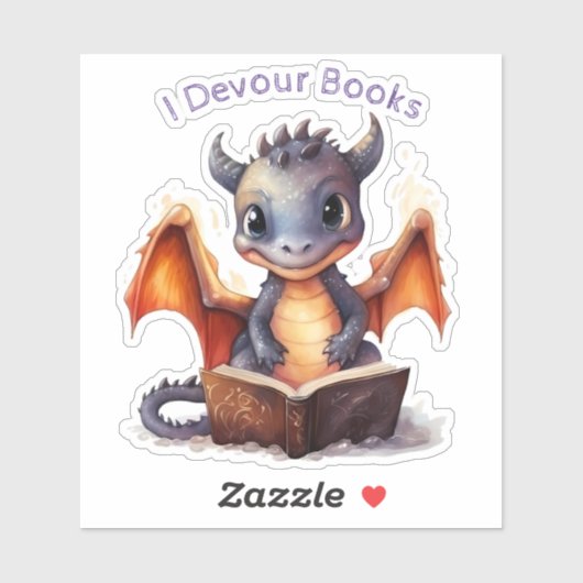 *~* Niedliches Baby Dragon AP88 I DEVOUR Books les Aufkleber (Blatt)