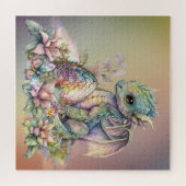 Niedliches Baby Dragon Ei auf Regenbogen Puzzle (Horizontal)