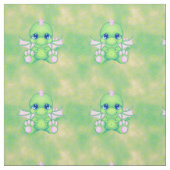 Niedliches Baby Dragon Green & Pink Stoff (Muster)