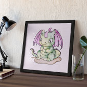 Niedliches Baby Dragon große Farbseite Poster